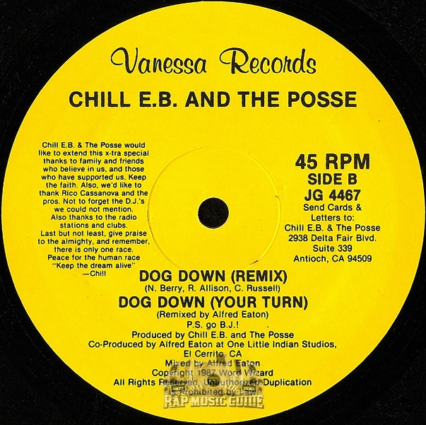 Chill E.B. And The Posse - Freedom / Dog Down Remix: Record | Rap Music ...